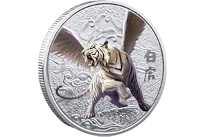 Zghhc Mitiche Antiche Cinesi Fortunate Collezione di Monete d'oro Drago Tigre Sfida Moneta Distintivo Ricordo Commemorativo per Casa