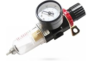 VASTSEA Regolatore Filtro Aria Compressa, Riduttore di Pressione Del Compressore, Regolatore Dell'aria Compressa, Può essere Utilizzato per Macchine edili, Esperimenti Didattici, Produzione di Macchine, ecc