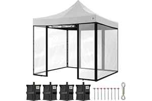 Gorilla Gazebo ® Pop Up 3x3m Heavy Duty Waterproof Commercial Grade Market Stall 4 Clear PVC Side Panels and Wheeled Carrybag (White)