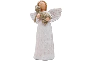 ACTLATI Dog Angel Figurine of Friendship, Dog Memorials, Pet Loss Gifts, Passed Away Dog Gifts, Remembrance Gifts for Grieving Pet Owners, Hand Carved Praying Angel Sculpture