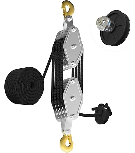 Carrucola Berger & Schröter 60004 - Polipropilene, 8 Pulegge, 400 Kg, Con Fune 20m - Foto 5