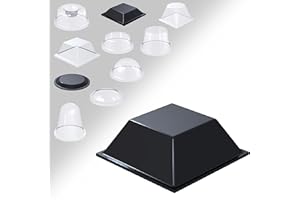 KS24 Products Gummipuffer selbstklebend Anschlagpuffer | Elastikpuffer | Ausführung wählbar - (quadratisch, 20,5 x 20,5 mm, H 7,5 mm, schwarz, 12 Stück)