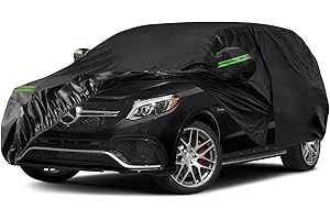 SPORTULI Waterproof Car Covers Replace for 2006-2022 Mercedes Benz ML/GLE Class 230 250 280 300 320 350, 6 Layers All Weather Car Cover with Zipper Door for Snow Rain Dust Hail Protection (GLE)