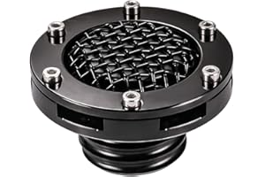 JYMOTOR Motorcycle CNC Fuel Tank Gas Cap Cover For Harley Dyna Breakout Road King Forty Eight Softail Sportster 883 1200 Touring (black)