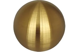 GOLDBACH Edelstahlkugel Gold matt gebürstet Edelstahl Hohlkugel mit Loch Gartenkugel 8cm oder 12,5cm (8cm)