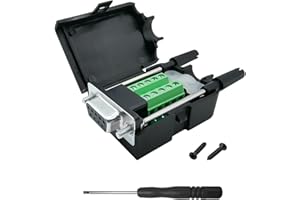 iYueMps DB9 Adaptateur sans soudure DB9 9 broches femelle DB9-F-8A D-Sub connecteur terminal coque en plastique (adaptateur femelle DB9)