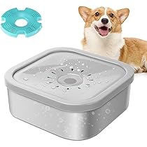 Ciotola Grande Per Cani Ciotola Antisbavo Per Cani - Acciaio Inox 304, 1 Litro, Fondino Antiscivolo Ciotola Per Cani Grande