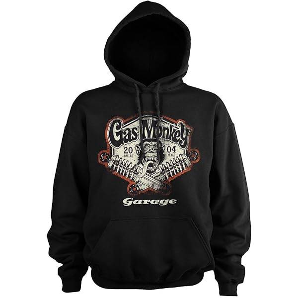 Gas Monkey Garage Felpa Con Cappuccio Zippata Ufficiale – Knockout, 50% Cotone 50% Poliestere, Taglie S-2XL - 4