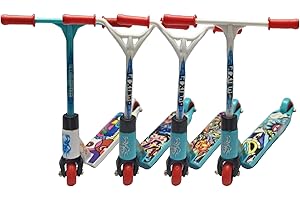 JRYGAC 4 Piezas Finger Skate Mini Monopatines y Monopatines Skate Dedos Fingerboard para Niños con Movimiento de los Dedos y Accesorios de Entrenamiento(Azul y Blanco)