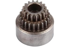DILWE RC Car Clutch Bell, 02023 Metal Clutch Bell (Double Gears) for HSP 94122 Nitro 1/10 Car Drift Vehicle Accessory Parts