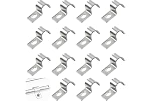 JAONLD 50 Piezas Grapas para Cables Pared Acero Inoxidable 304 Espesado Sujeta Cables Pared Abrazaderas Metalicas para Cable Orificio Unico en Forma de U para Fijar Cables, Alambres y Tubos(8mm)