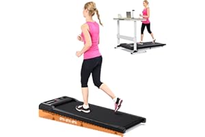 Cardirun Walking Pad Treadmill for Home Office, Under Desk Treadmill with Incline & Handle, 2.5HP & 136KG Mini Portable Walking Running Machine with LED Display, Voice/App/Remote Control