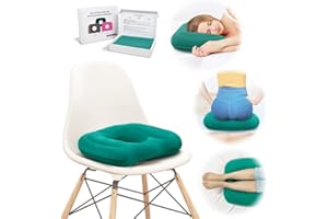 NEVIFE Inflatable Donut pillow, orthopädisches Sitzkissen für Zuhause, Büro oder Auto. Ideal bei Steißbein, Prostata, Ischias, Bettwunden, postpartaler Schwangerschaft und postoperativen Schmerzen.(Grün)