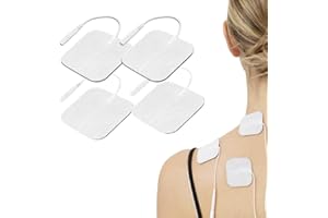 Healthcare World Tens Electrode Pads (Pack Of 4) Superior Long Lasting Self-Adhesive Electrodes 5x5cm Prewired Compatible With Medfit | Tenscare | Bodyclock | TPN | Neurotrac | Auvon Tens Machines