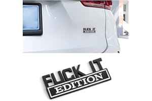 CGEAMDY CGEMDY Selbstklebende Auto-Emblem-Autoaufkleber, Fuck It Edition, Geeignet für Autoinnen-und Außendekoration oder Glasoberflächen 3D-Buchstaben Aufkleber (Schwarz-Weiß)