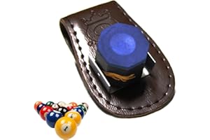 Zvn Zojne Porta Gesso per Stecche da Biliardo,Portagesso Magnetico in Pelle per Biliardo | Portatile Magnetico Clip da Cintura Porta Gesso Bastone da Piscina Strumento di Precisione per Biliardo