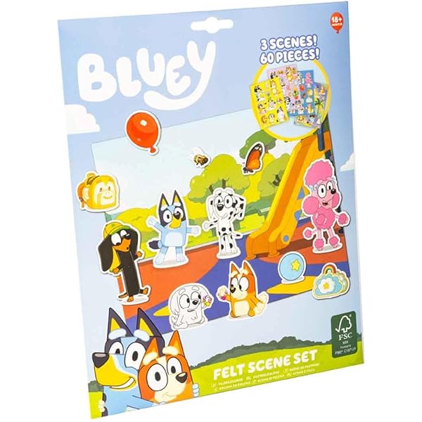 Bluey Ensemble panier de pique-nique – Jeu de rôle en bois pour enfants avec étui de transport, couverts et nourriture – Fabriqué à partir de
