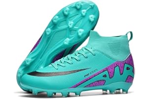 BINBINNIAO Botas de Fútbol para Niños Botas de Fútbol Botas de Fútbol para Hombres High Top Spike Microfibre Cleats Botas de Fútbol Profesionales