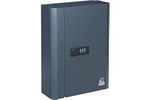 ‎BASI BASI | Schlüsselkasten mit Zahlencode | Erhältlich in 3 Größen 20/28 / 48 Haken | Schlüsselschrank mit Zahlenkombination 3-stellig frei einstellbar | Schlüsselkassette Anthrazit matt