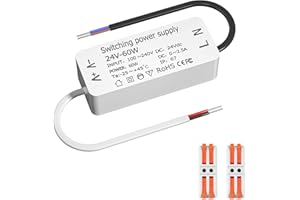 DoRight Transformator LED 60 W wodoszczelny transformator LED AC220 V-240 V na DC 24 V IP67 transformator transformator stabilizowany napięciem do G4 MR16 GU5.3 taśma świetlna LED