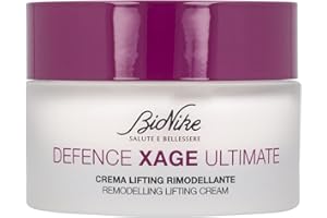 Bionike Defence Xage Ultimate - Lifting Viso Rimodellante Anti Age, Rimodella e Contrasta Rilassamento Cutaneo e Rughe Profonde, Dona Elasticità e Tonicità, 50 ml