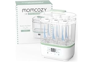 Momcozy Stérilisateur Biberons Électrique, Séchoir- Stérilisateur en 1, Stérilisation Multifonctionnel Compact pour Accessoires Lait et Tire-Lait​