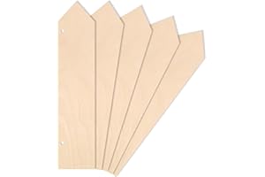 Creative Deco 5 x Large Wooden Hands Signpost Arrow Pendant | 40 x 9 cm | Blank Wooden Sign for Hanging | Wooden Board Cutouts for Decorating Gift & Decoupage | Wooden Door Sign Sign