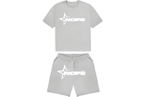 YiJee NOFS Tracksuit, 2 Pièces Y2K Ensemble de Survêtement Été avec T-Shirt et Short, NOFS T Shirt Jogging à Manches Courtes, Style Streetwear Hip Hop Casual, Unisex
