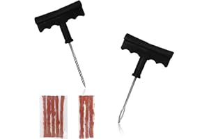 ZWZNBL 2 Strumenti per la Riparazione di Pneumatici tubeless, 8 Strisce per la Riparazione dei Pneumatici, Kit di Attrezzi manuali per riparazioni di Emergenza, Adatto per Auto, Moto e Biciclette