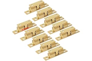 LOOTICH Ottone Doppia Palla Chiusura a Scatto Serratura Chiavistelli 42mm per Porte Armadi da Cucina Cassetti Casa Mobilia Bagno Credenza (10 Pcs)