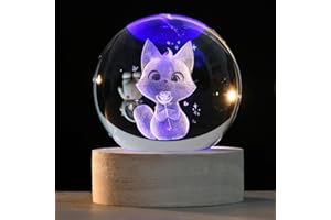 ZRENJHUS Regalo 3D per amanti dei gatti per donne Regali a tema gatto novità gatto che tiene rosa luce notturna gatto palla decorativa gattino che tiene sfera di vetro rosa decorazione per stanza con