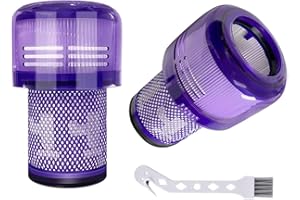 QINU Filtros para Dyson V12, Filtro Repuesto para Dyson V12 Slim Absolute, Filtro para Dyson V12 Detect Slim, 2 Piezas Lavables Filtro para Dyson V12 Detect Slim Absolute, Filtro Sustituye 971517-01