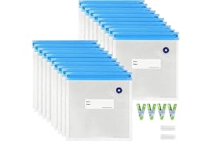 Geliking 20 Pcs Sous Vide Bags, Vacuum Storage Bags Vacuum Sealer Sealing Bags Dry and Moist Food Preservation for Vac Storage, Meal Prep or Sous Vide Cooking(8.6x8.2in)