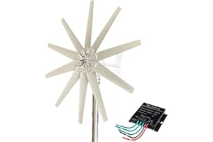 HUIZHITENGDA 12000W Portable Verticalwind Power, Kit de générateur d'éoliennes 110 V / 220V Génératrturbine avec contrôleur de Charge pour la Ferme, l'autoroute, Les Zones montagneuses