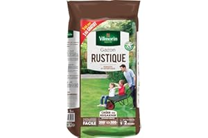 Vilmorin - Gazon Rustique 5kg (1kg Gratuit) - Semences de Gazons - Graine - 3.592E+4 cm3