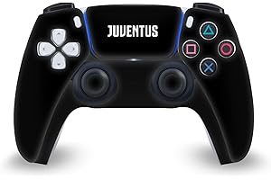 Head Case Designs Offizielle Juventus Football Club Logo Kunst Matte Vinyl Frontplatte Haut Gaming Aufkleber Abziehbild Abdeckung kompatibel mit Sony Playstation 5 PS5 DualSense Controller