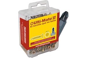 Ulti-Mate II S35035L1 - Pack de 100 tornillos para madera (3,5 x 35 mm) y punta PSD (25 mm) en caja grande