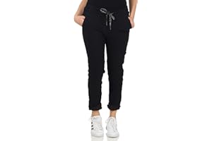 MATY FASHION Damen Hose Stretch Sweatpants Sommer Jogginghose für Freizeit Boyfriend Baggyhose 8115