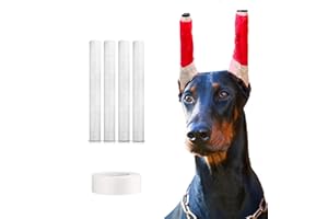 SUPVOX Soporte para Orejas De Perro Doberman, Corrector De Orejas con 4 Barras De Espuma Suave Y Cinta Adhesiva De 2.5cm, Ideal para Uso DIY
