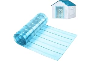 TUAKIMCE 330cm Transparent Dog Door Flap: Plastic Vinyl Replacement Strips for House, Kennel or Cat DIY Projects, 7.1 in x 10.8 ft