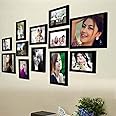 Stuthi Arts Wall Wood MDF Photo Frame (Black,12 Photos)
