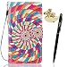 Produktbild Wiko Lenny 3 Hülle, Wiko Lenny 3 Schutzhülle Leder Hülle, Alfort 3 in 1 Flip Wallet Fashion Design Dual Use Falten Premium PU Leder Tasche Case Cover Folio Mappen Kasten Abdeckung für Wiko Lenny 3 5.0" Smartphone Funktion Unterstützte Telefone mit Farbe Wirbel ( Farbe ) + Netter Staub Stecker + Alfort Schwarz Stylus Pen