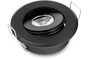 JOYINLED Lot de 10 Mini Spot Led 3W Noir Plafonnier Led Encastré pour Armoire Maison spot led encastrable