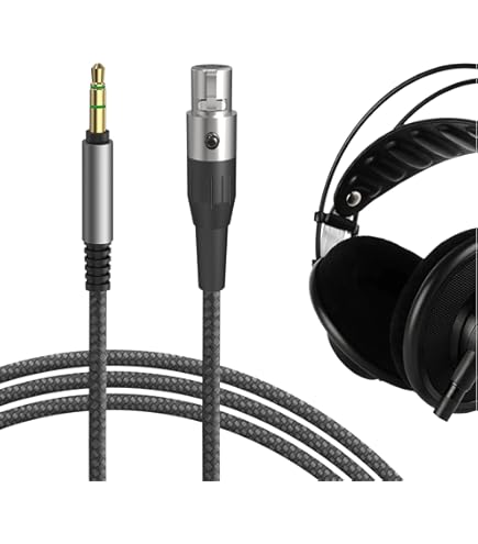 Toxaoii AUX Kabel Für AKG Kopfhörer - Spiralkabel 1,5-3m Mit Mini-XLR