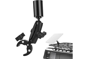 WingFly Starlink - Soporte de abrazadera ajustable para escaleras de autocaravana, barandillas y más, accesorios Starlink mini, ángulo ajustable universal negro