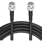 Superbat SDI Cable 3G/6G/12G 10m BNC Male to Male 75ohm Belden 1694A Black | 18 AWG, Support 12G-SDI (Dual-Link)/ 1080p/ 4K,
