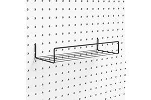 FRIMOONY Pegboard Shelves, Peg Board Hooks, for Organizing Various Items, 2 Packs, Black