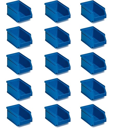 Boîte De Rangement Empilable Grise - Dimensions 420 X 270 X 175 Mm - Pour Garage, Atelier, Bureau - Marque TAYG
