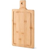 Deconox Kalın Bambu Kesme Tahtası - B&uuml;y&uuml;k Boy Antibakteriyel Yıkanabilir Doğrama Tahtası (37x17x2.5cm)
