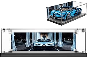 icuanuty Vitrine Lego en acrylique transparent - Boîte de rangement à assembler - Protection contre la poussière - Pour figurines d'action, objets de collection, rangement à la maison - 65 x 30 x 20